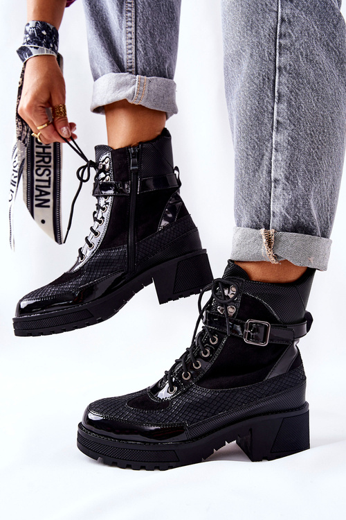 Black Devera Buckle topánky
