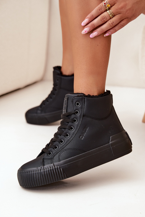 Zateplené Dámské Tenisky Na Platformě Big Star OO274796 Černé