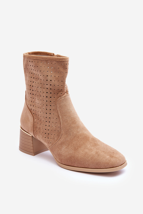 Subcrew Openwork High -Heels Dark Béžové perly
