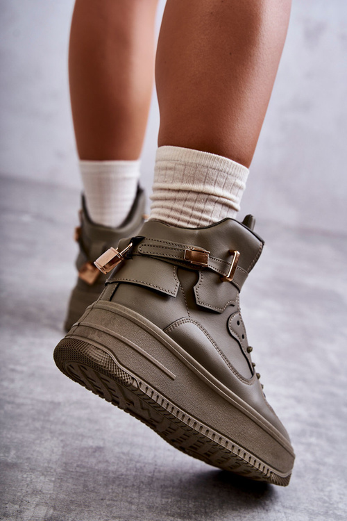 Dámské teplé vysoké sportovní boty zelené Lexa