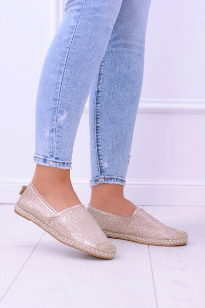 Ttřpytivé Espadrilky Lu Boo Zlaté