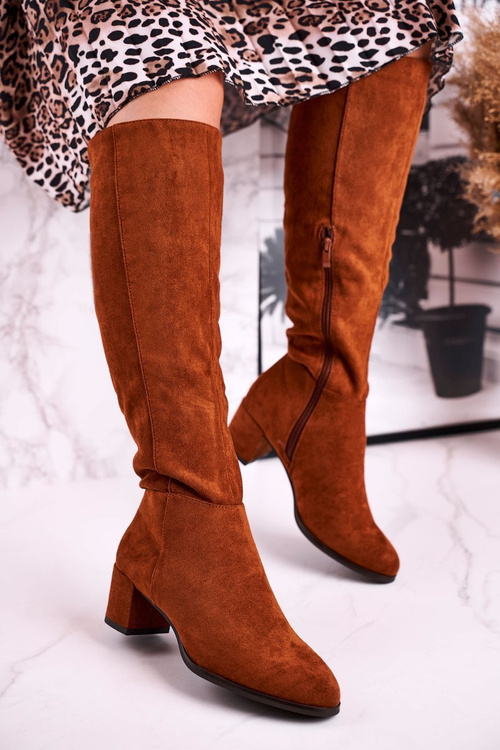 Ženské semišové topánky Sergio Leone Camel KZ273