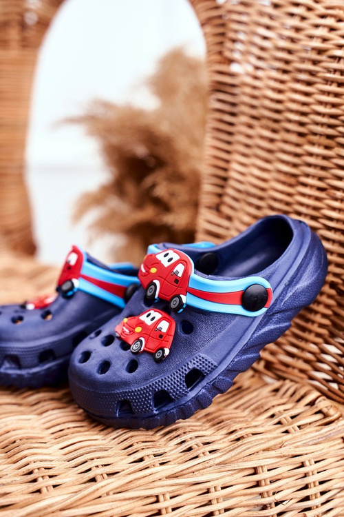 Detské klapky penové námorné modré autá bruno autá