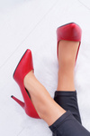 Sergio Leone Matte Pumps Red Feliciana