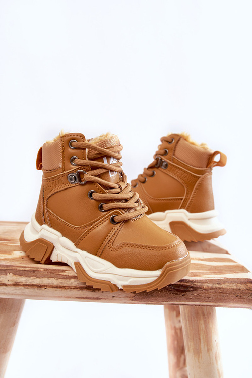 Dětské boty zateplené Trappers se zipem velbloudí Marvin