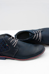 Graziano Navy Blue Pánske kožené topánky
