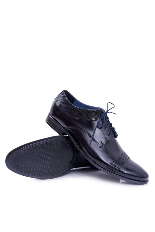 Pánske bednarek topánky elegantné kožené formálne čierne maestro