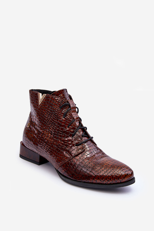 Dámské Kožené Botky Maciejka 5743C-02 Hnědé