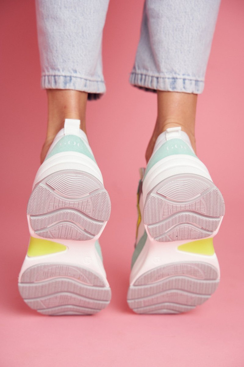 Dámska športová kožená topánky Goe White Mint FF2N3011