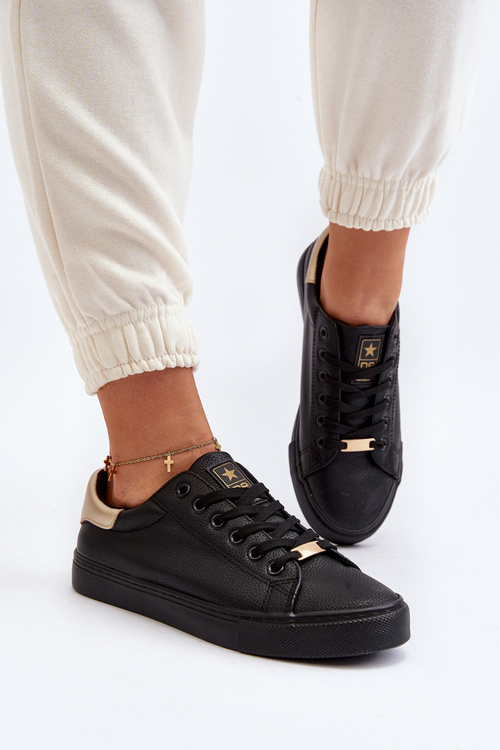 Dámské tenisky z ekologické kůže černé Tiraelle