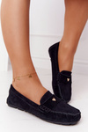Ženský semišový Moccasins S.Barski Black