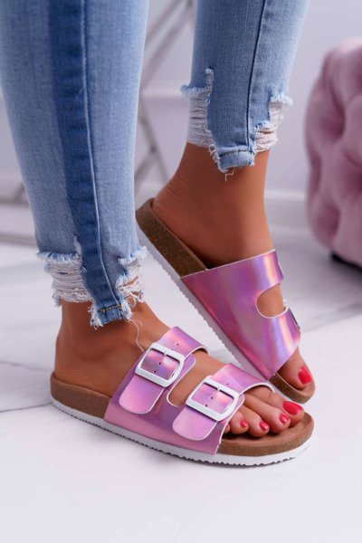 fialové dámské nazouváky Big Star DD274136