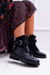 Dámské Kotníkové Boty Military Černé Travist