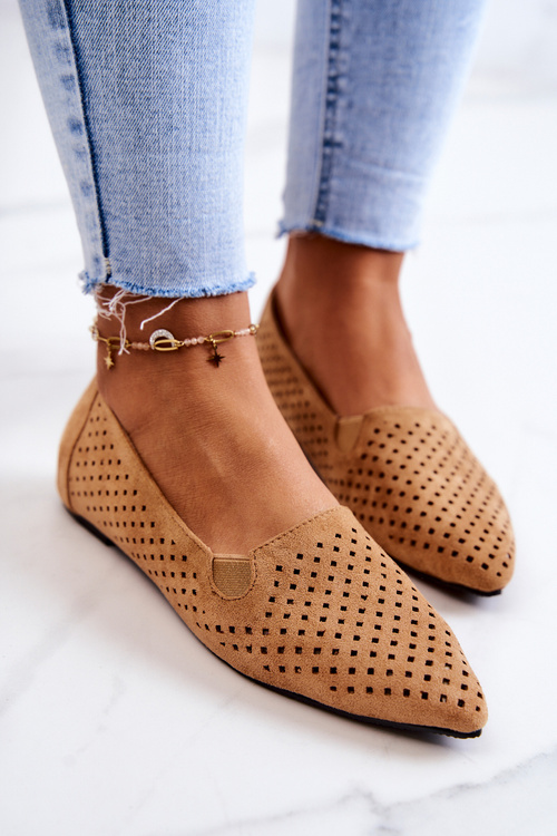 Dámské prolamované baleríny Slip-on Camel Rosario