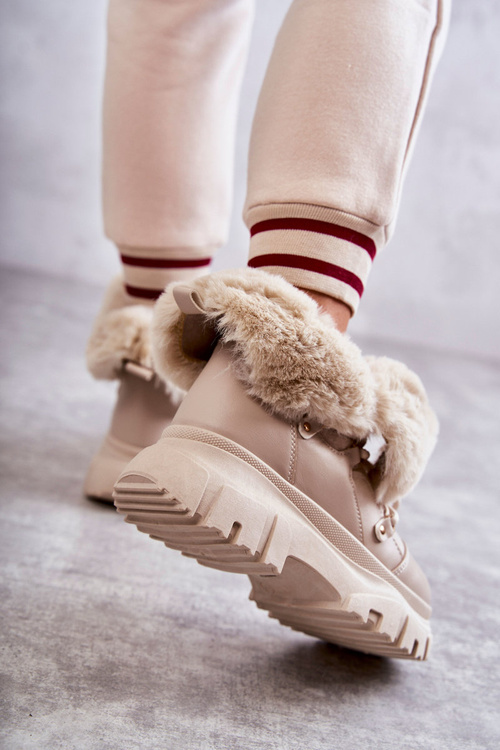 Teplé boty Trappers Béžové Charles