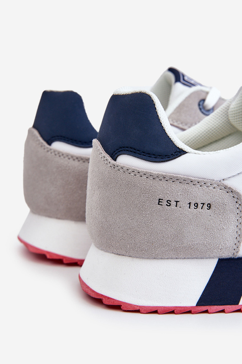 Memory Foam System Pánské sportovní boty Big Star LL174160 Bílá a šedá