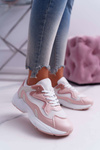 Dámske športové topánky ružový biely šok