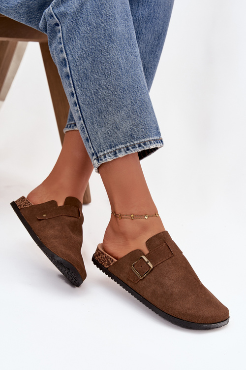 Dámské pantofle a na platformě s přezkou Selio