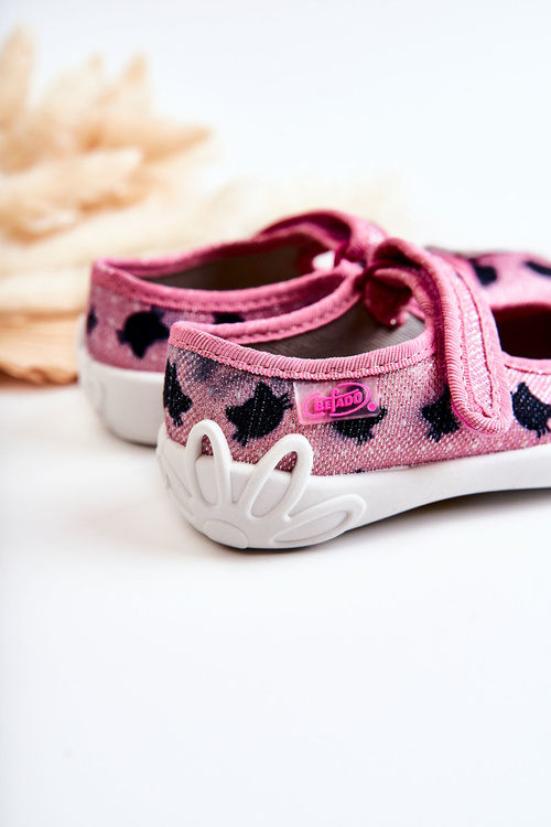 Dětské pantofle Balerína Befado S Mašlí 114X480 Růžová