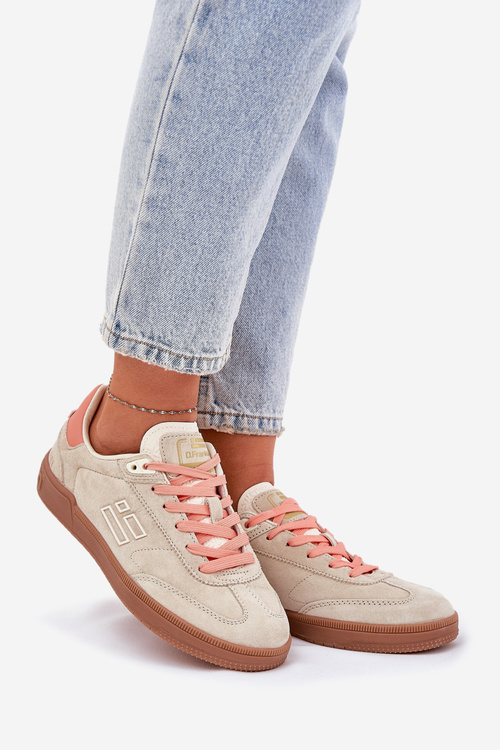 Semišové Športové Topánky Tenisky Dámske D.Franklin Béžové DFSH387005