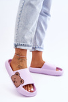 Dámské lehké pěnové pantofle Bear Motiv fialove Parisso