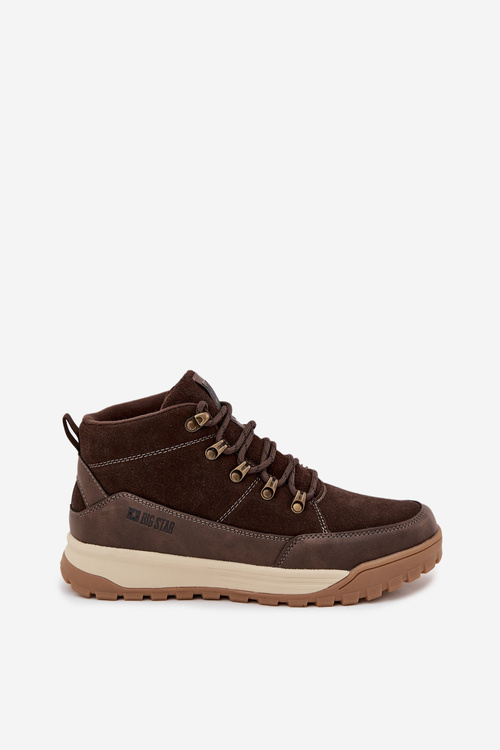 Semišové Pánské Trekingové Boty Big Star SS174263 Hnědé