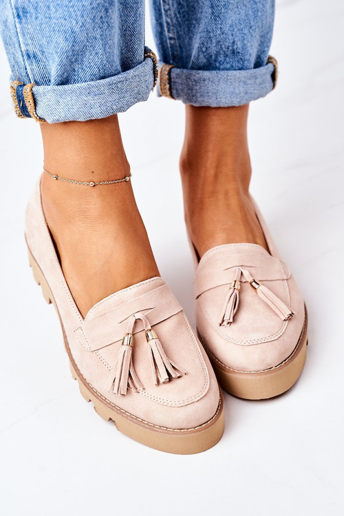 Semišové Mokasiny Lewski Shoes 3053 Cappuccino