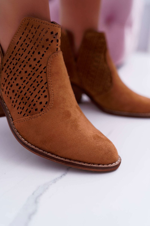 Dámské Kotníkové Jarní Cowgirl Camel Matty