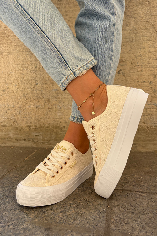 Dámské Tenisky S Krajkou Lee Cooper LCW-25-31-3440L Béžové