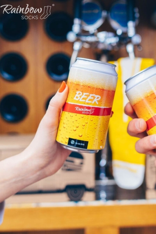 Sada Food Truck Socks Box Beer Burger 3 páry