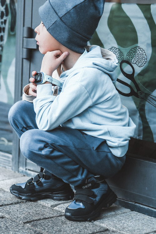 Detské snehové topánky Izolované námornícky modrá veľká hviezda MM374172