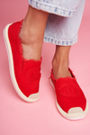 Dámské Espadrilky Červené Flaure