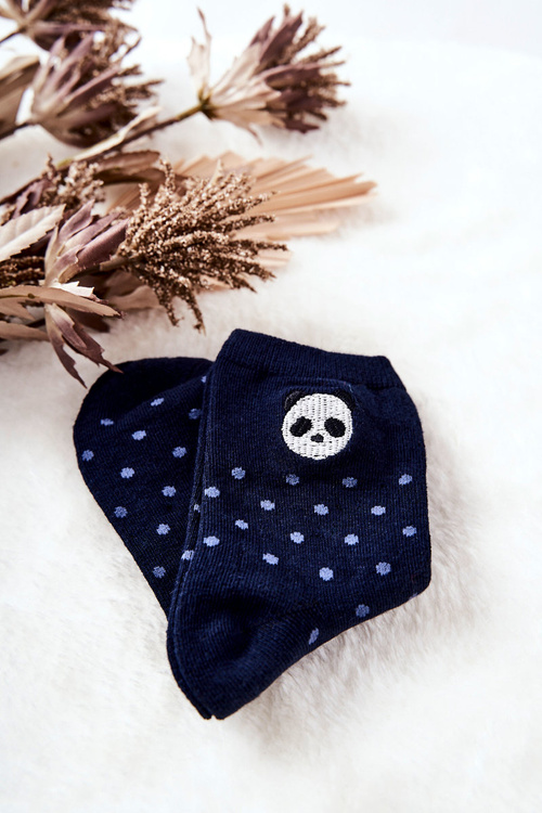 Ponožky Panda Navy Blue Dot