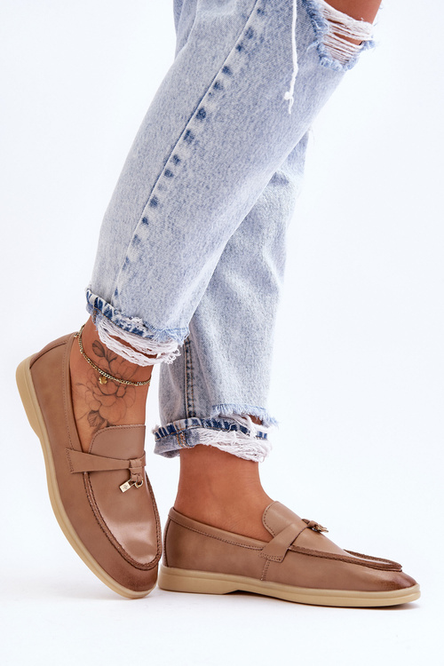 Klasické dámske hnedé mokasíry Cortez