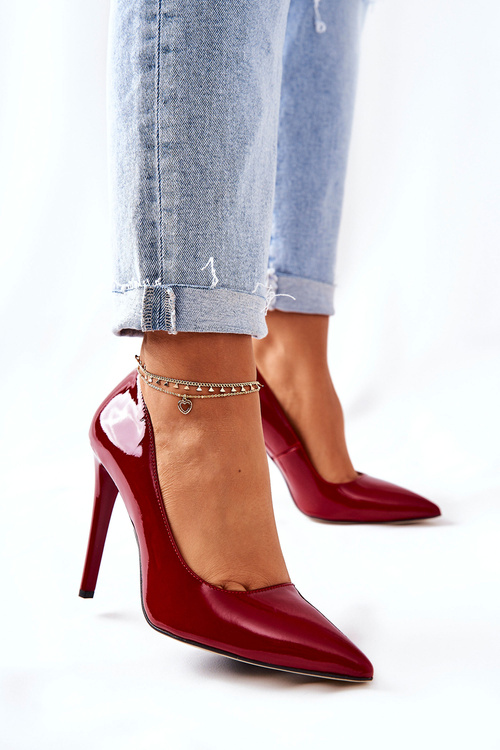 Maľované vysoké podpätky v Monnari 0220-005 červené