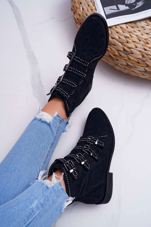 Ženské semišové topánky Niče Black Berugio