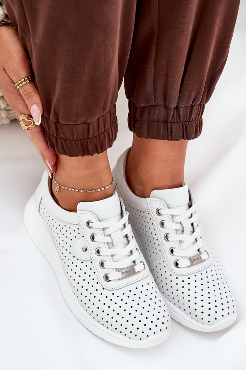 Dámské Kožené Sportovní Boty Vinceza 79532 Bílé