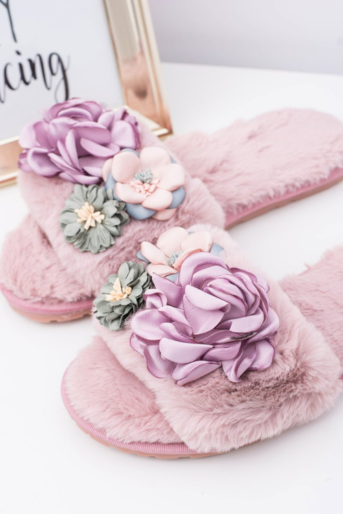 RůžovéDámské nazouváky s květinami Lu Boo Bouqet