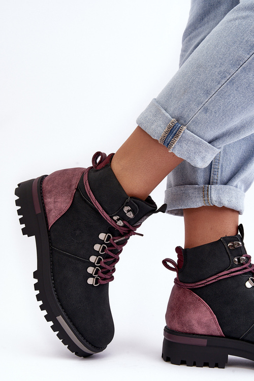 Black Big Star MM274318 Laced Boots