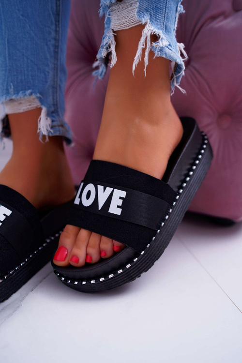 Dámské Nazouváky s Dekoracemi Černé Love Černé MoreLove