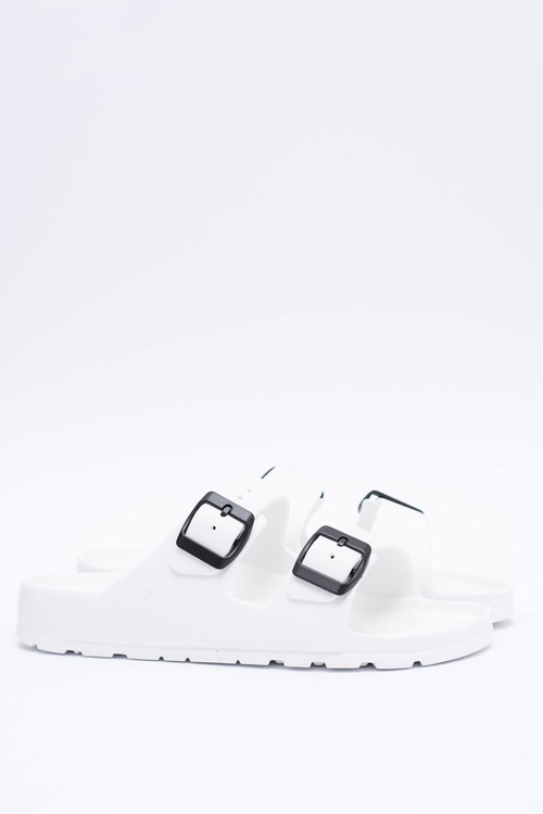 Ľahké biele papuče z bielej záhrady