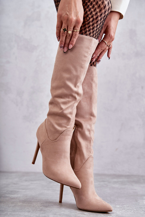 Klasické semišové topánky na Ameya béžová