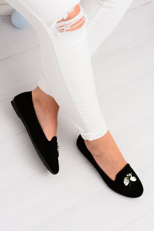 Suede Black Women's Ballerinas Lordy Vena