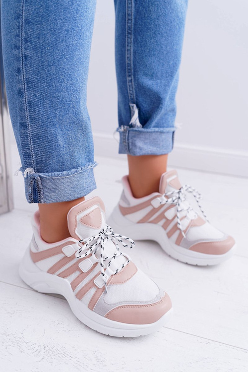 Dámská Sportovní Obuv Tlustou Podrážkou Nude Fina