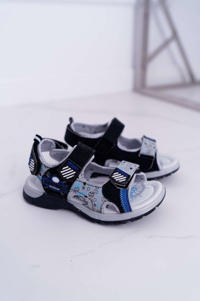 Dětská Mládež Chlapecká Sandály Suchý Zip Černé Reksio