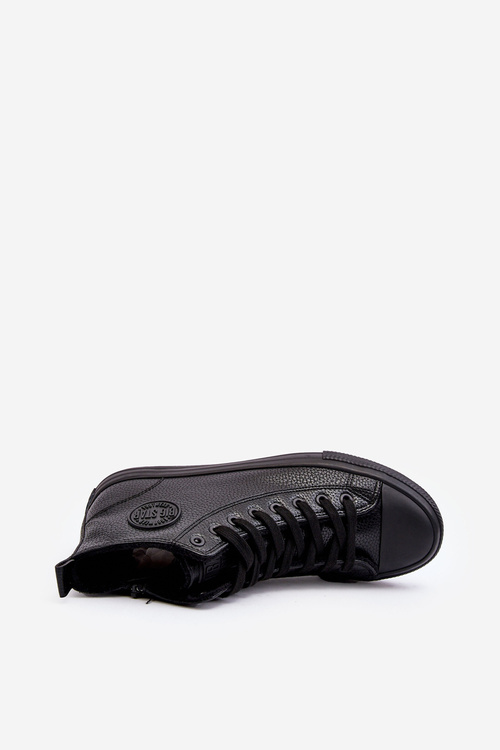 Mužské zateplené tenisky s zipem černé Big Star MM174012