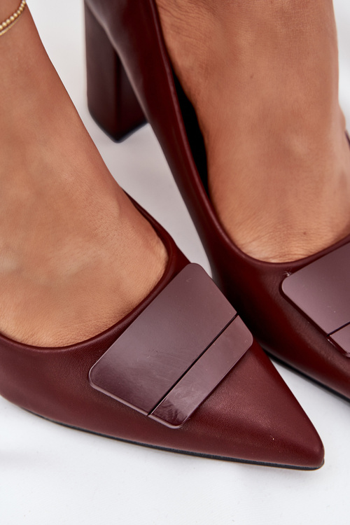 Lodičky Na Bloku S Dekoráciou Bordové Celira