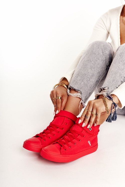 Dámske vysoké tenisky Veľká hviezda FF274580 Červená