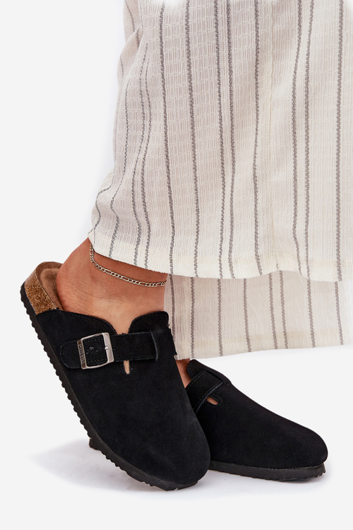 Semišové Dámske Klumpa S Prackou Big Star RR274A384 Čierne