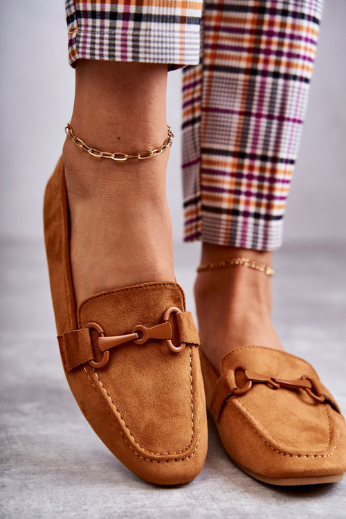 Suede mokasíny s dekoráciou ťavej Santi